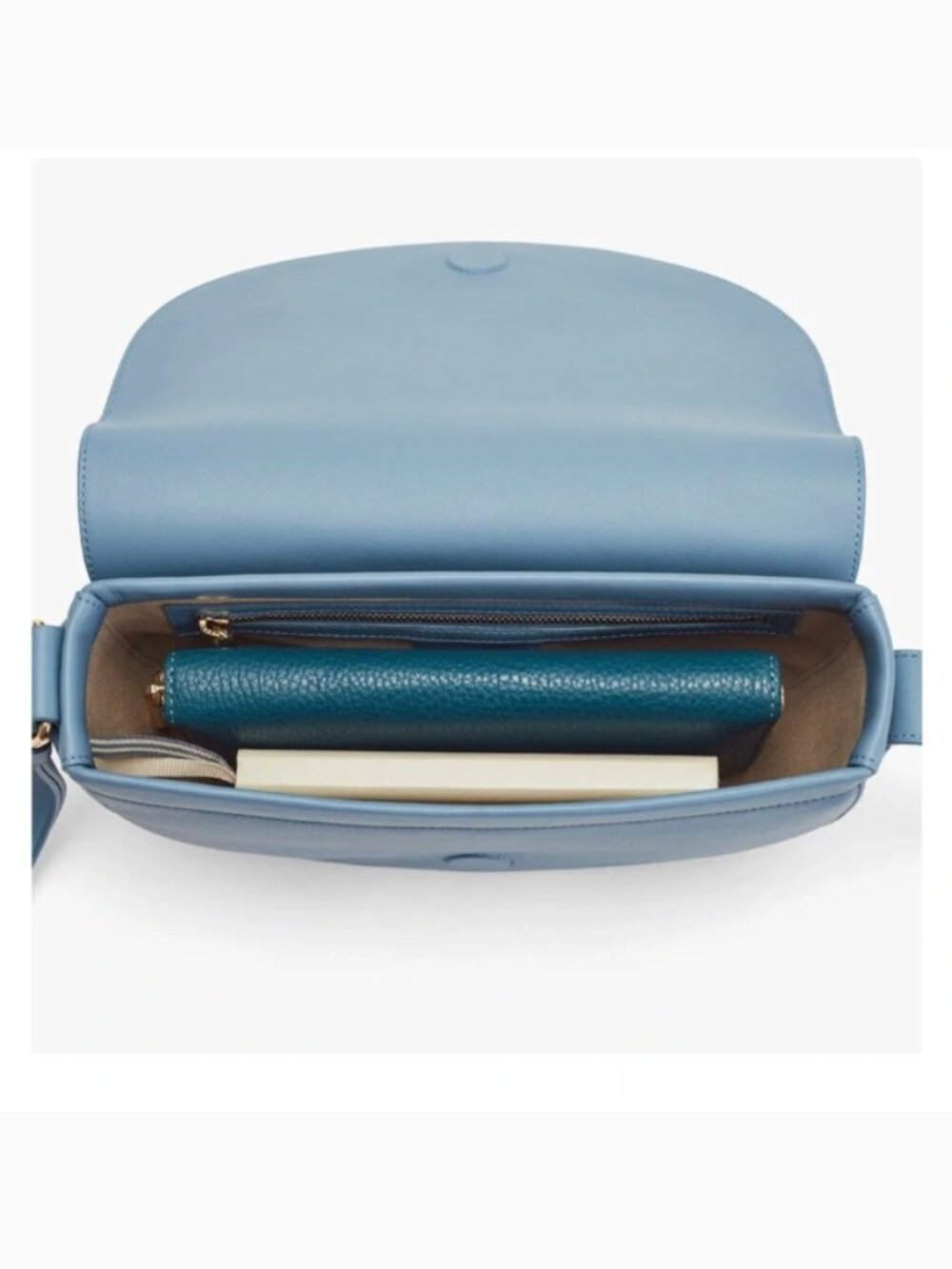CUYANA Half Moon Shoulder Crossbody Bag in Dusk Blue - Picture 4 of 12